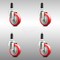 Service Caster 4 Inch 316SS Red Polyurethane Swivel 1-1/8 Inch Expanding Stem Caster Set SCC SCC-SS316EX20S414-PPUB-RED-118-4 - alternate 3